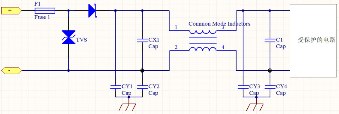 室內(nèi)使用低浪涌等級保護電路